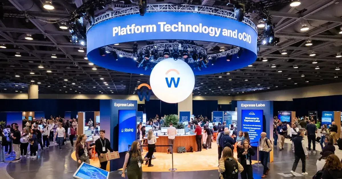 Express Labs area on the Workday Rising 2025 expo floor