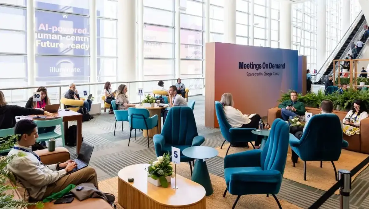 Meetings On-Demand lounge at Workday Rising 2025
