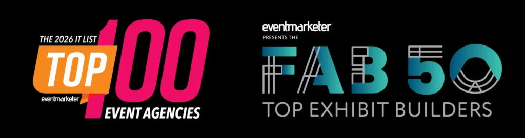 Sparks experiential work for Google, Michelob ULTRA, Netflix, and Amazon — featured clients across the 2026 portfolio recognized by Event Marketer's IT List and FAB 50