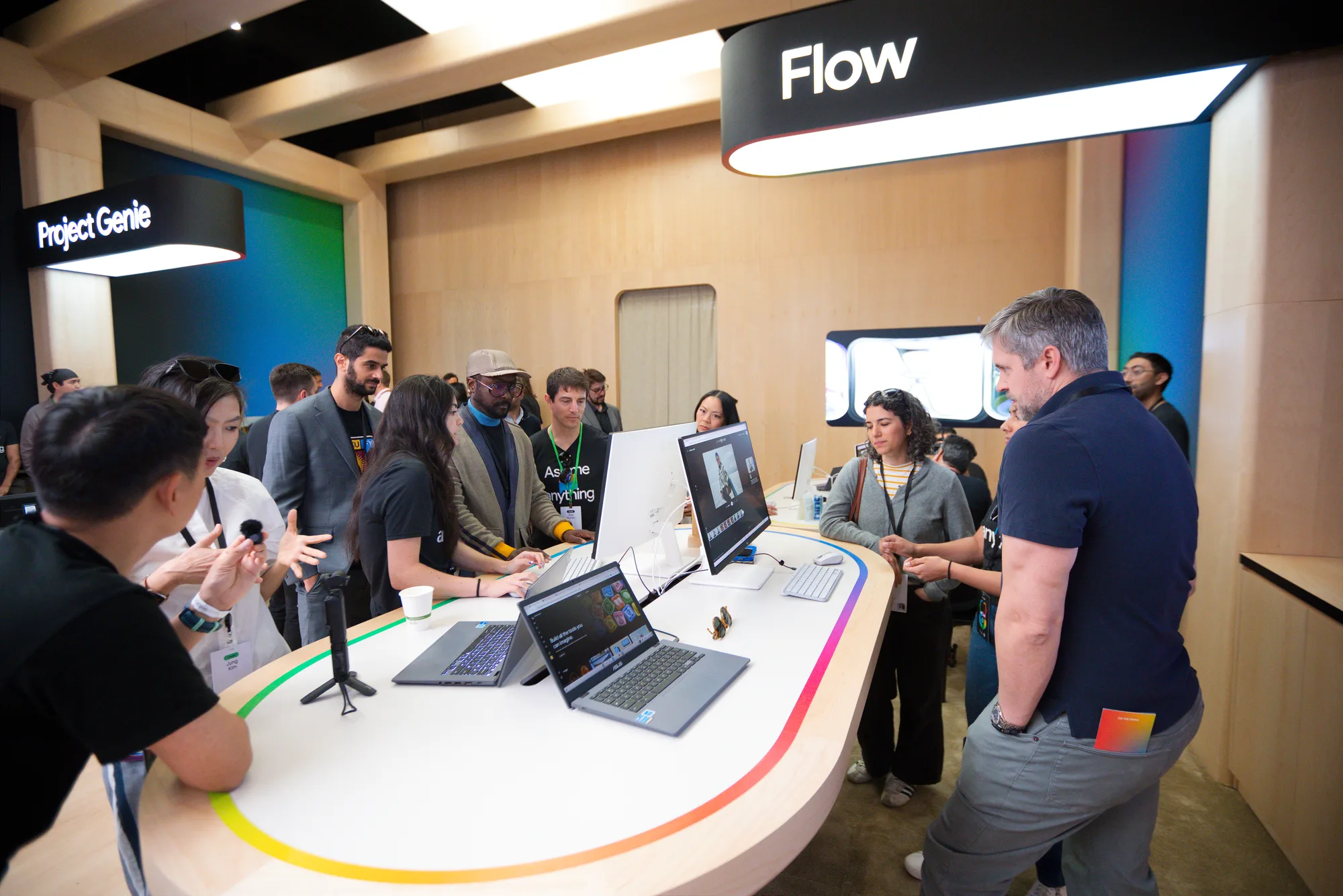 Small-group session creating with Google Flow inside the AI Creativity Space