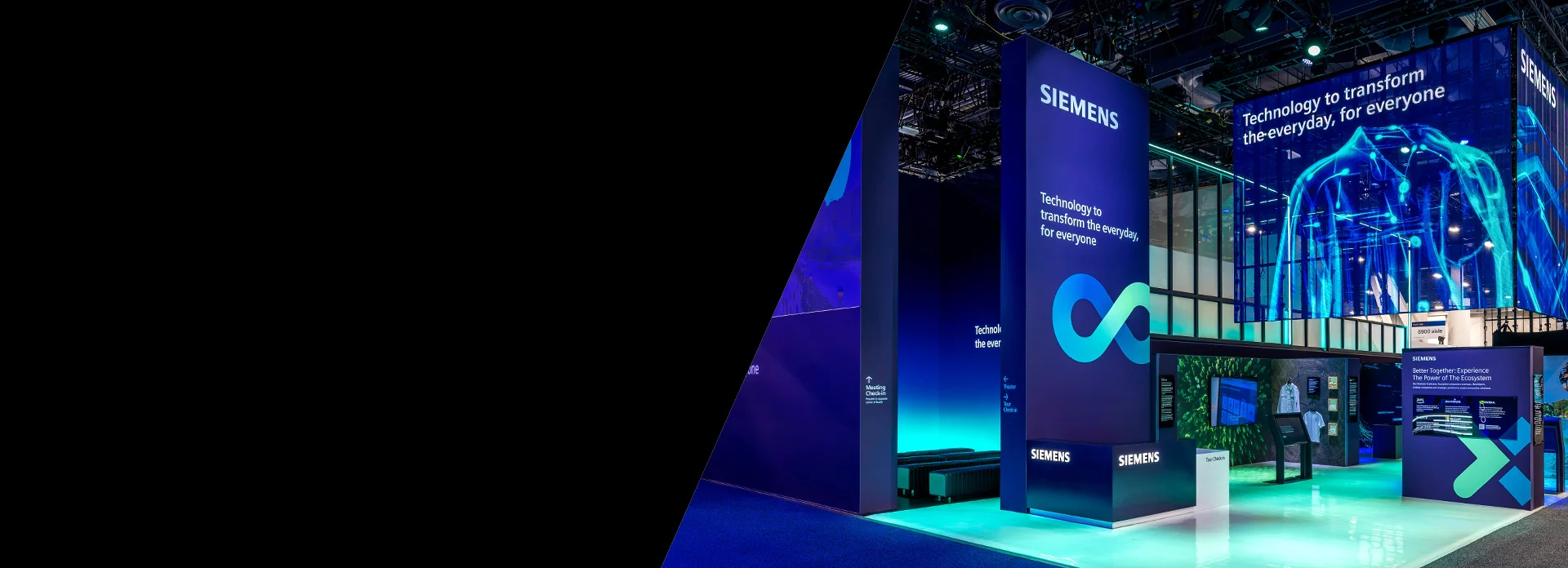 Siemens award-winning booth at CES 2025